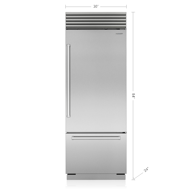 Sub-Zero 30 Classic Over-and-Under Refrigerator Freezer