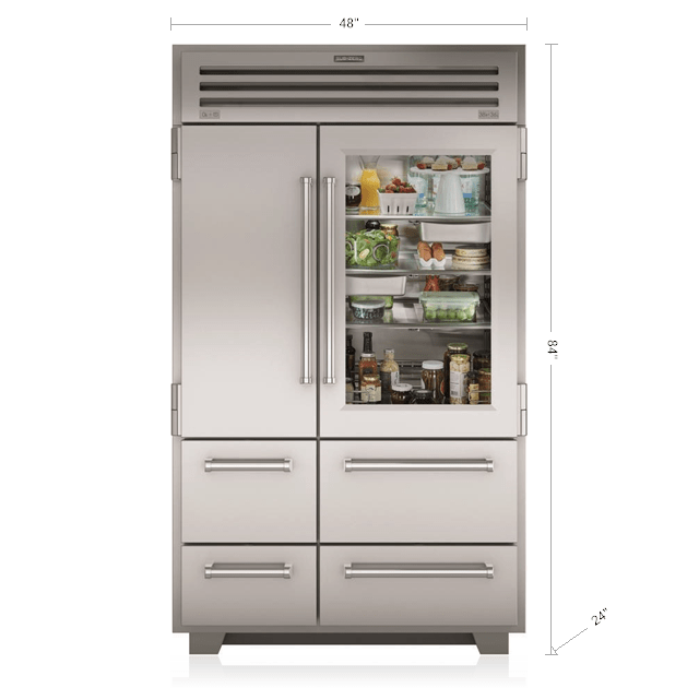 Sub Zero Pro 48 Glass Door Refrigerator Review Glass Designs