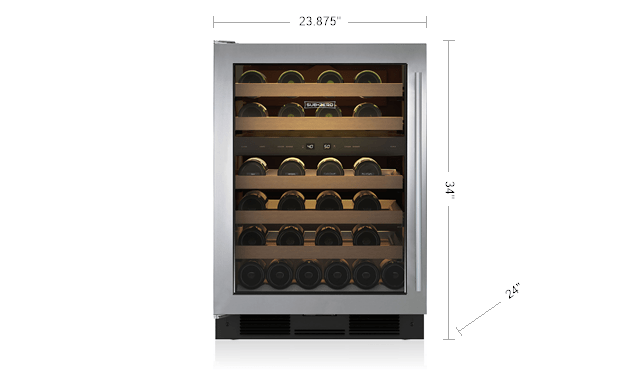 24″ Dual Zone Wine Cabinet Stainless Glass