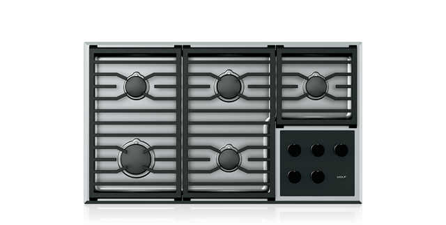 Wolf 36 Transitional Gas Cooktop 5 Burners Cg365t S