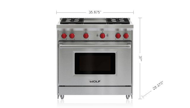 Natural Gas Range with Griddle Top 3' 
