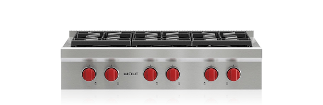 Wolf 36 Sealed Burner Rangetop 6 Burners Srt366