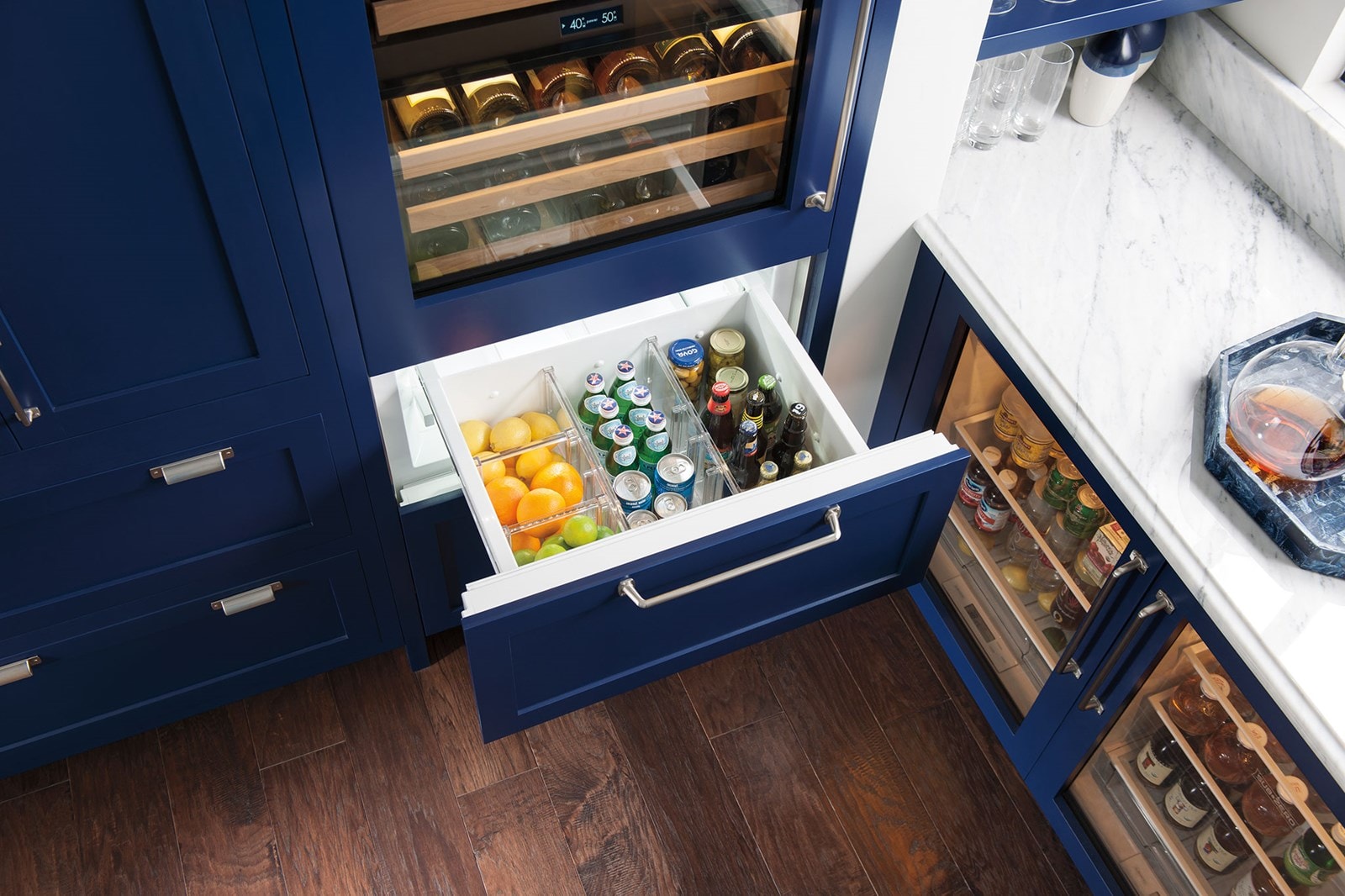 SubZero 30" Designer Wine Storage Refrigerator Freezer Drawers