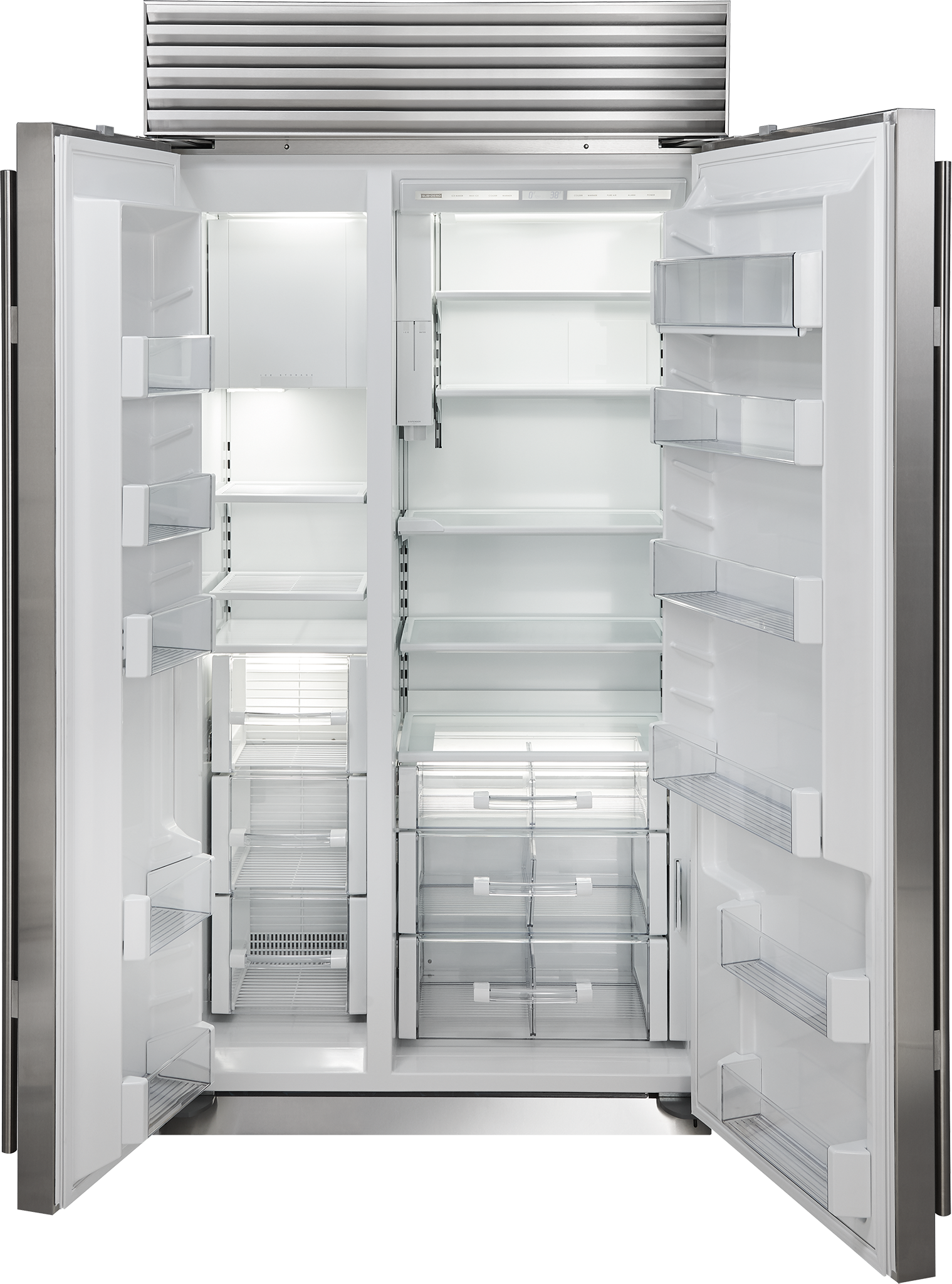 Sub Zero 42 Classic Side By Side Refrigerator Freezer With Internal   Sm Bi 42sid S Th Open Slg 090118 