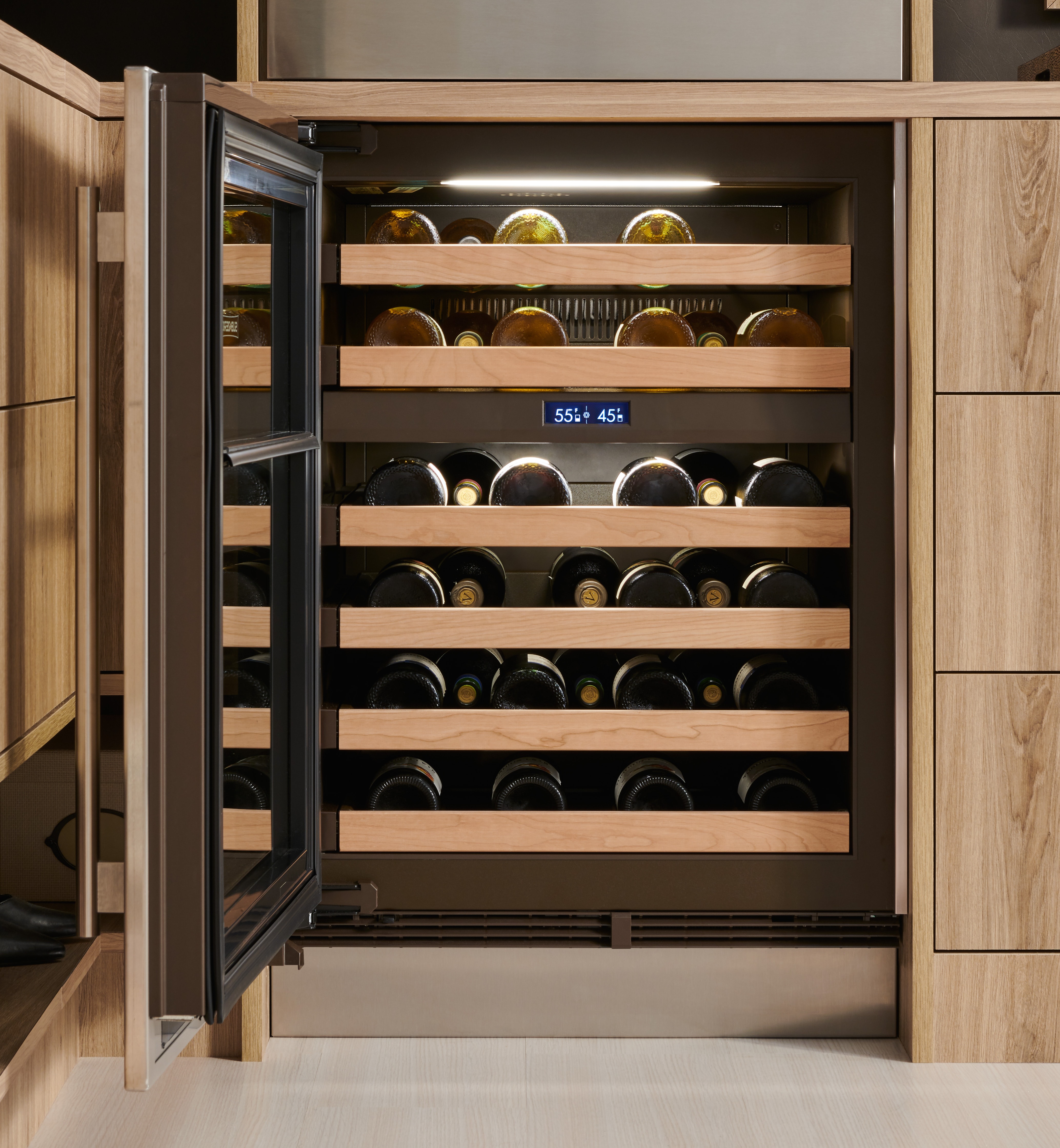 Wine cooler best sale inside cabinet