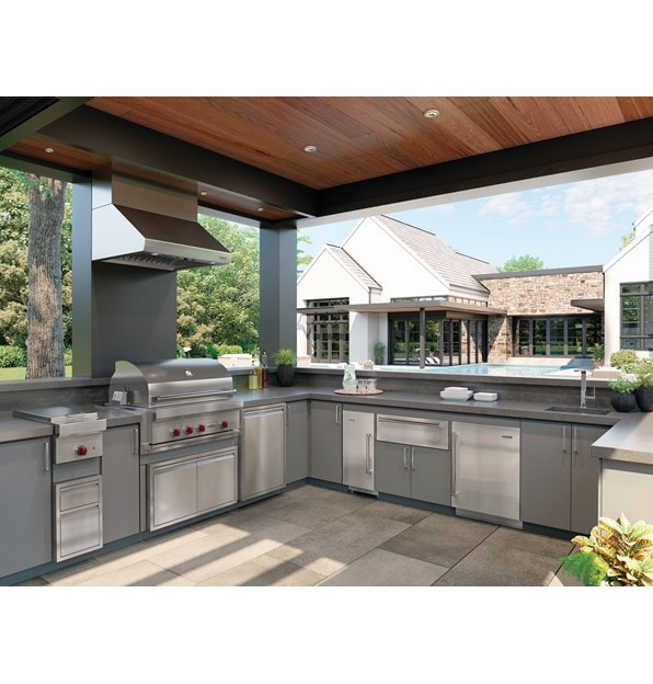 outdoor kitchen drop in grills