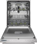 Interior view of open 24 inch Panel Ready Dishwasher (DW2451) by Cove Dishwashers showing spacious top rack