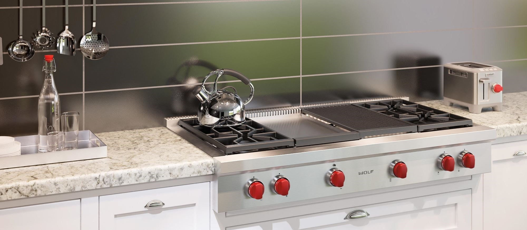 48 Gas Range - 4 Burners and Infrared Dual Griddle