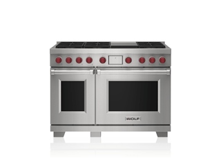 48 Gas Wolf Oven With Red Knobs