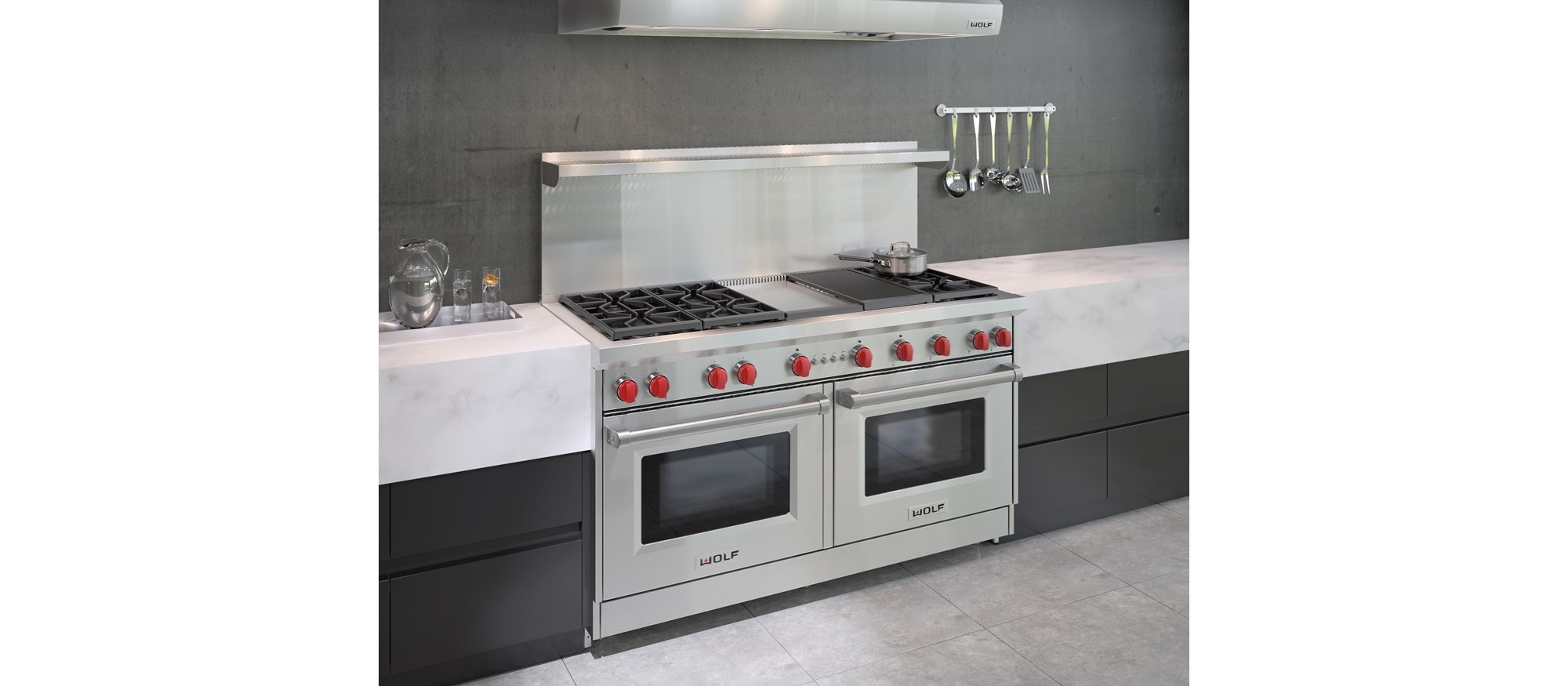 60 inch gas range with griddle